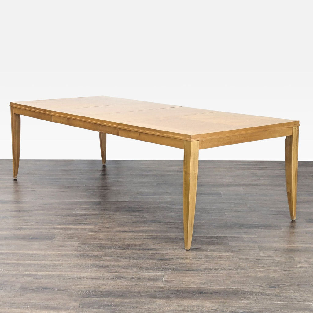 Ethan Allen 6-Piece Dining Set with Black Upholstered Chairs