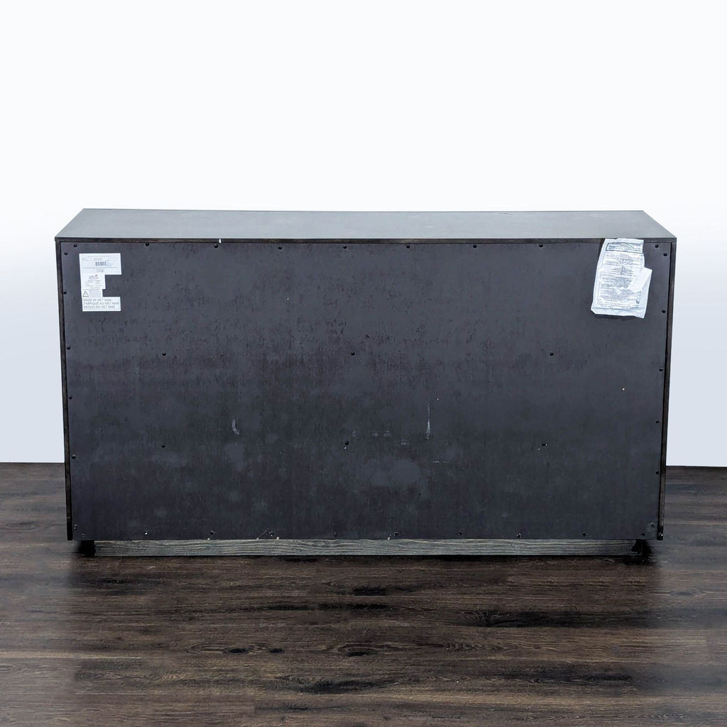 Living Spaces Bayliss Modern 6-Drawer Dresser in Gray and Black