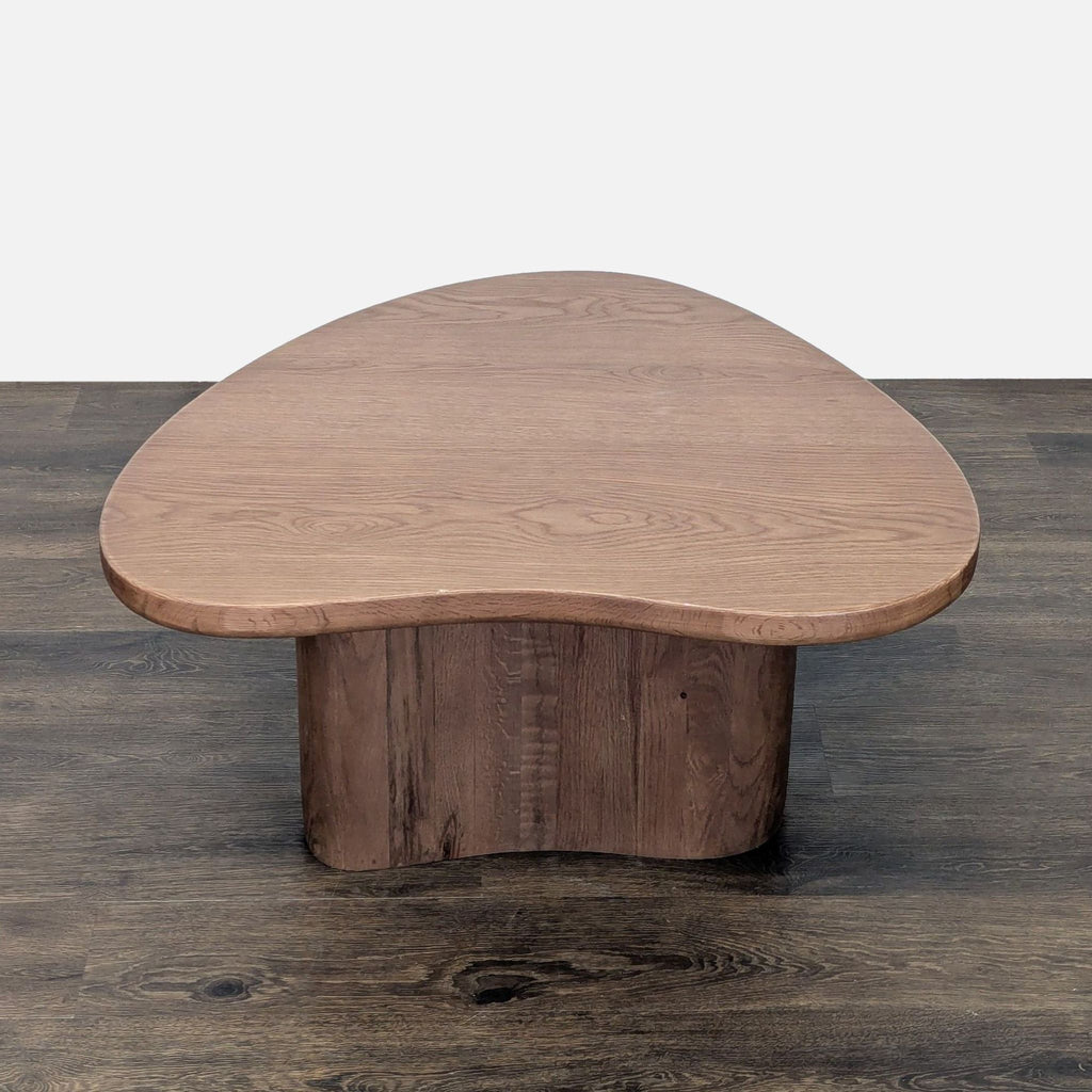 Lulu and Georgia dark brown Red Oak coffee table by Aimee Song, modern design.