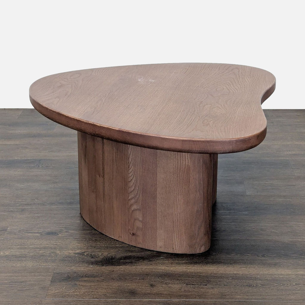 Red Oak coffee table by Aimee Song for Lulu and Georgia, featuring a rich dark brown finish.