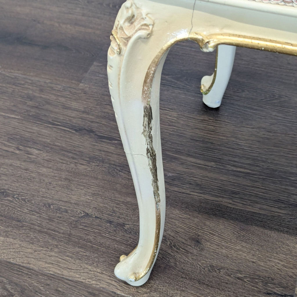 Vintage Italian Carved Vanity Bench