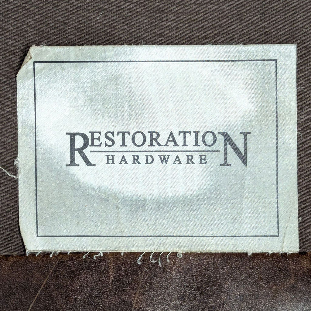 Restoration Hardware Lancaster 3-Seat Brown Leather Sofa