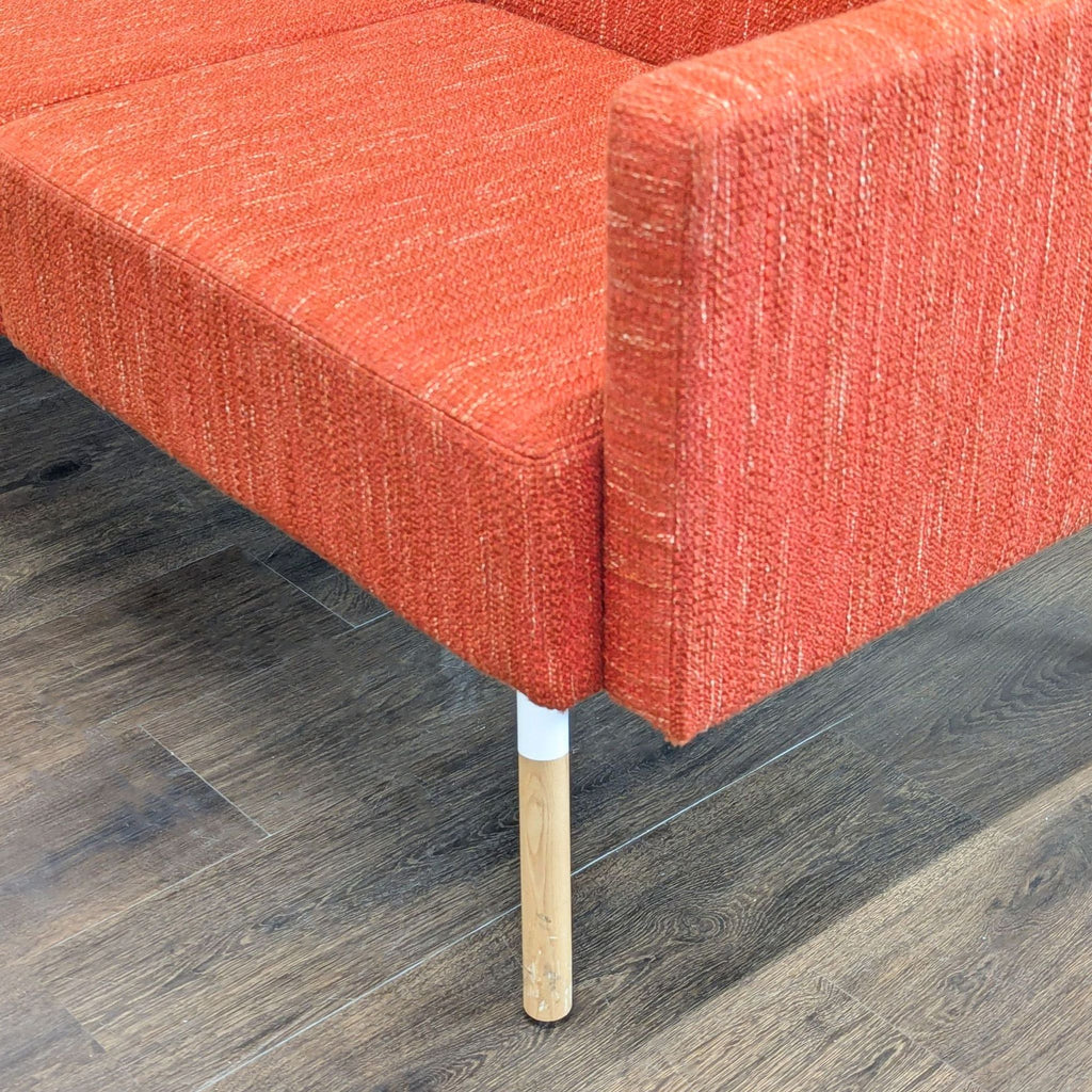 HighTower 3-seat sofa; sleek frame, vibrant fabric, built for comfort and style in any living or office space.