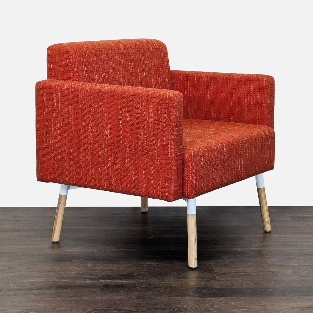 HighTower Tombolo Modern Lounge Chair with Wooden Legs