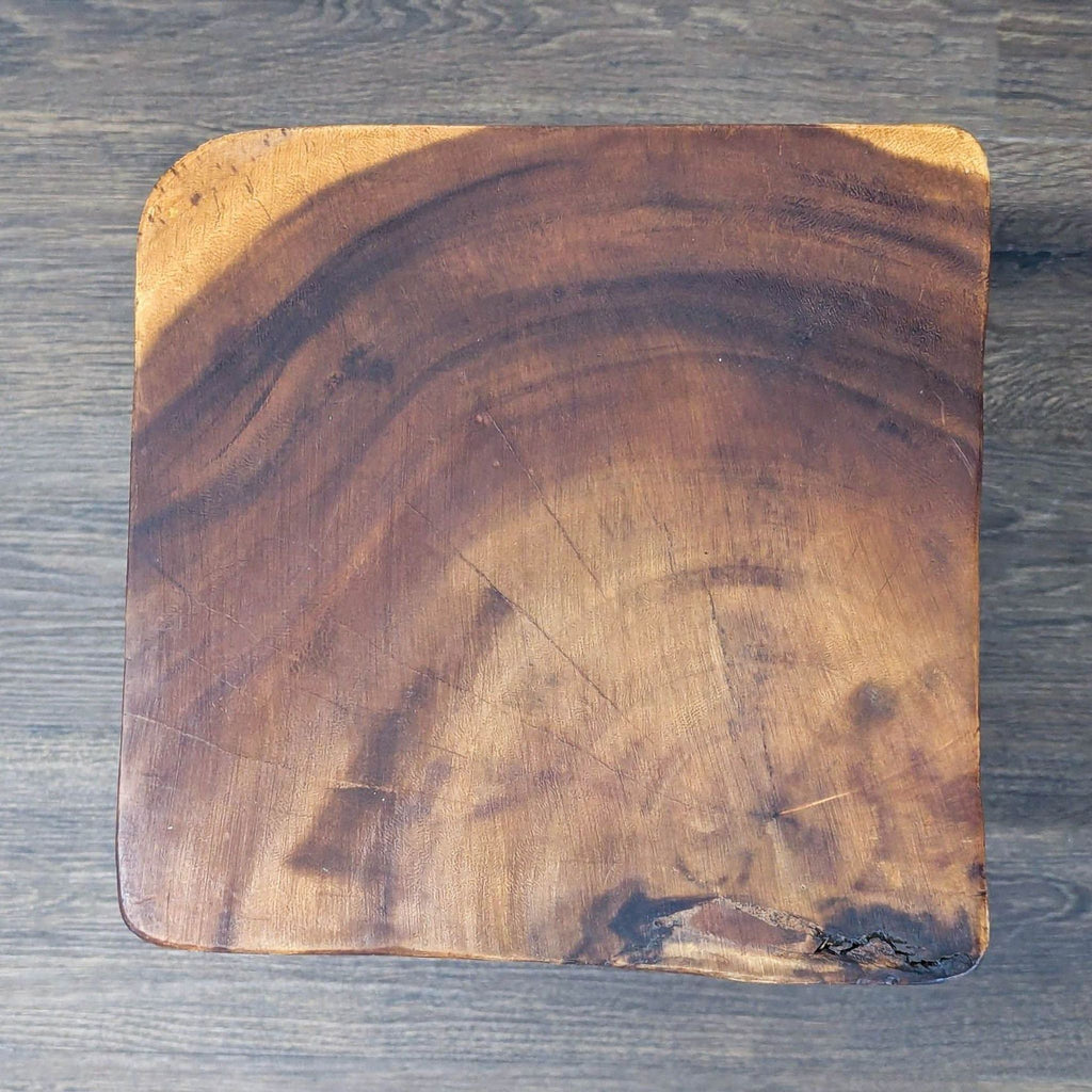 Twisted Shape Wood Side Table