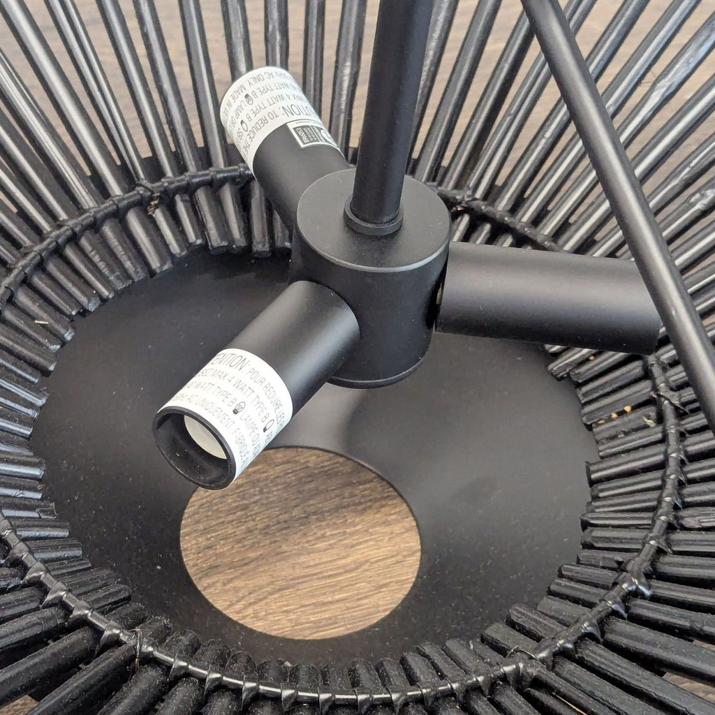 CB2 Copa Modern Black Metal Pendant Ceiling Light Fixture