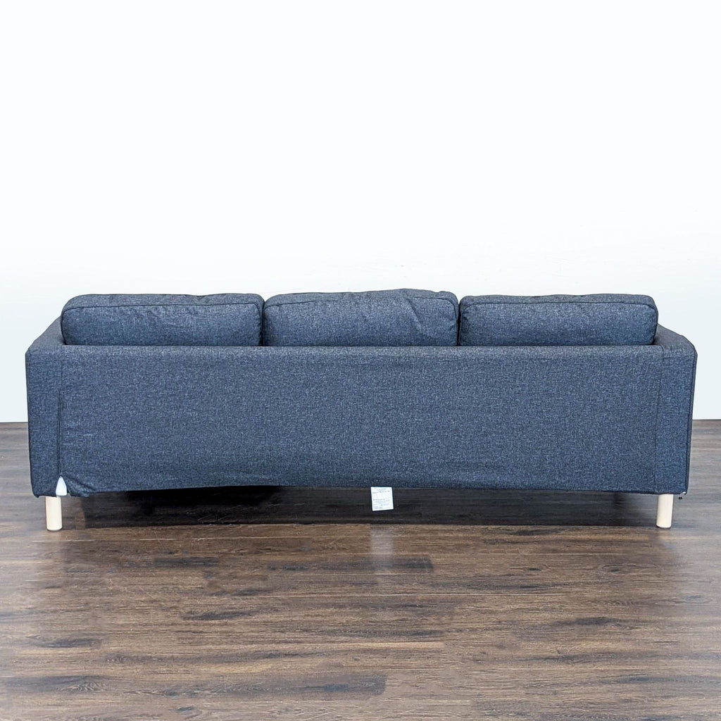 Ikea Pärup Dark Blue Sectional Sofa with Chaise