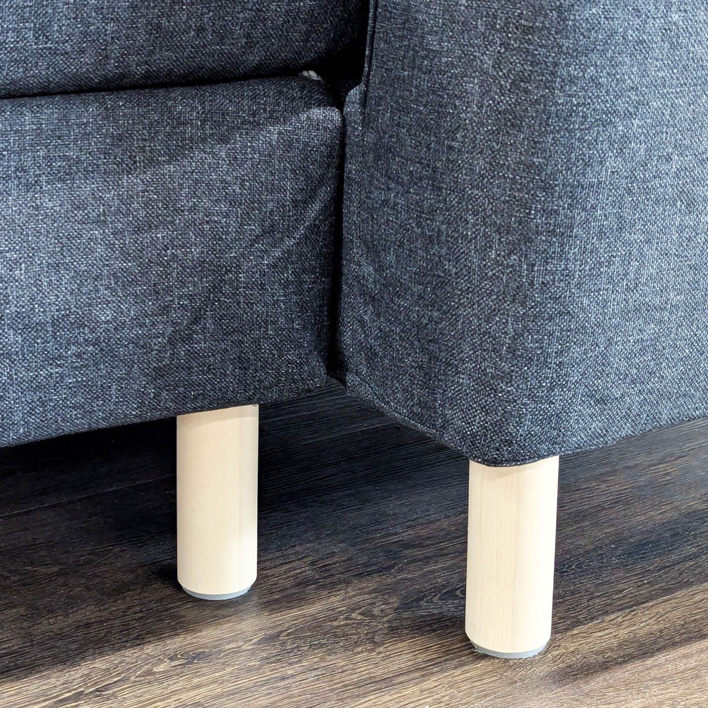 Ikea Pärup Dark Blue Sectional Sofa with Chaise