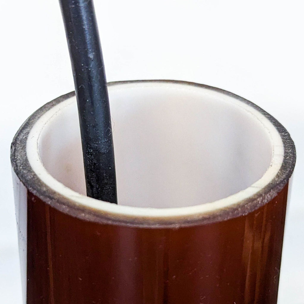 Vintage Mid-Century Modern Brown Glass Pendant Light