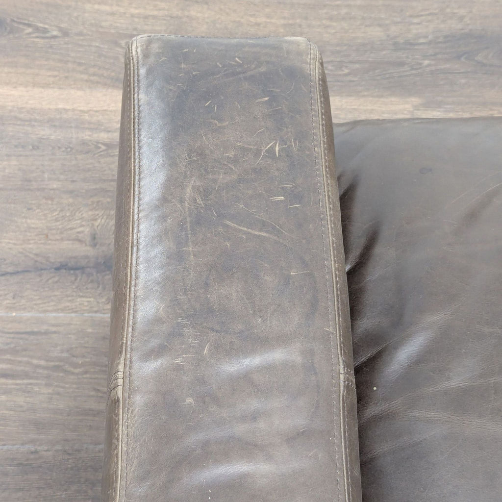 Restoration Hardware Maxwell Brown Leather Sectional Sofa – Spacious and Comfortable