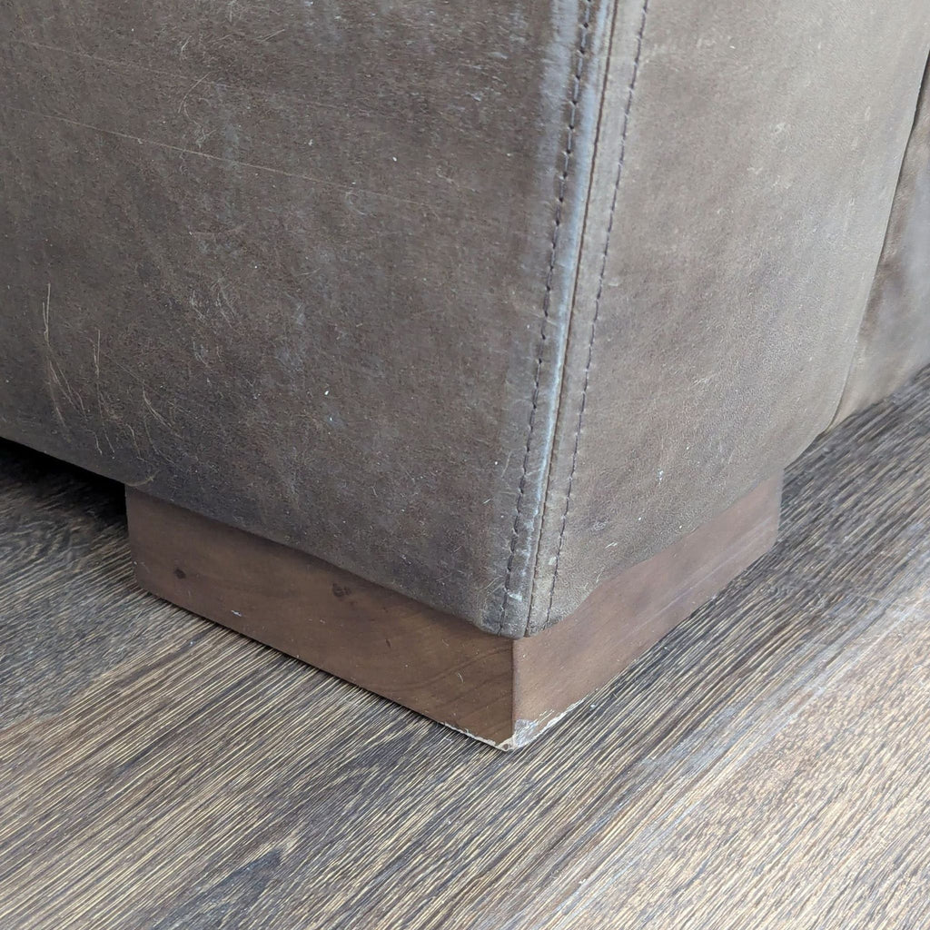 Restoration Hardware Maxwell Brown Leather Sectional Sofa – Spacious and Comfortable