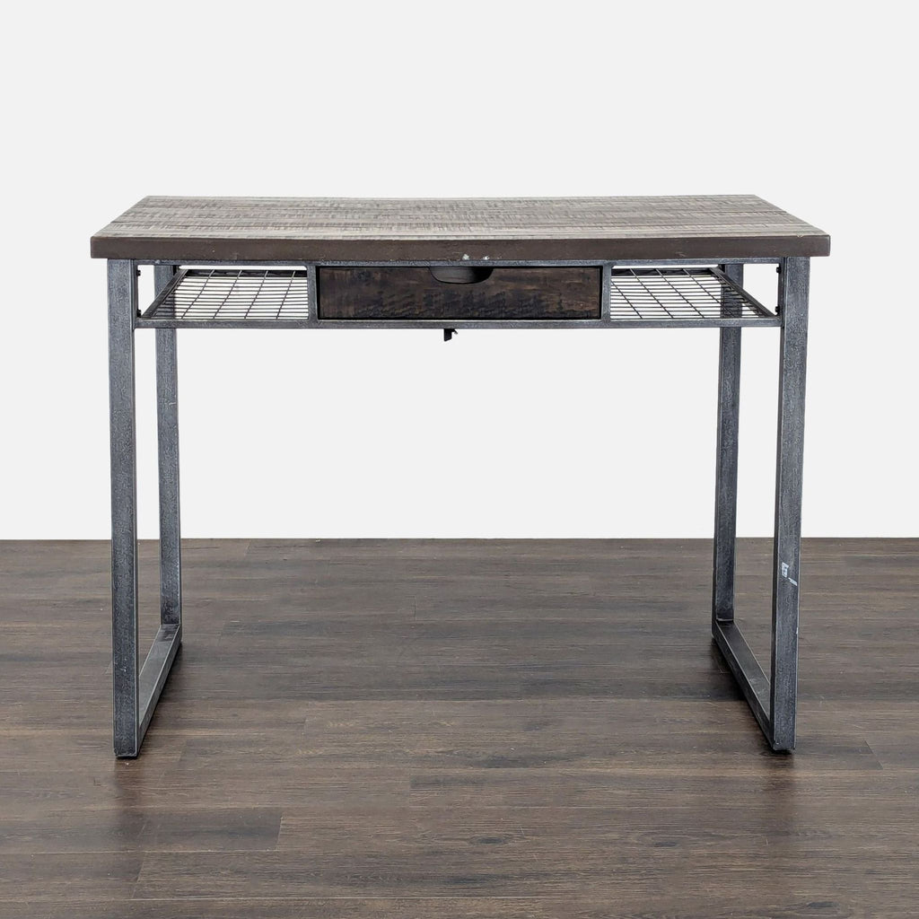 Standard Furniture Industrial Desk with Drawer and Metal Frame
