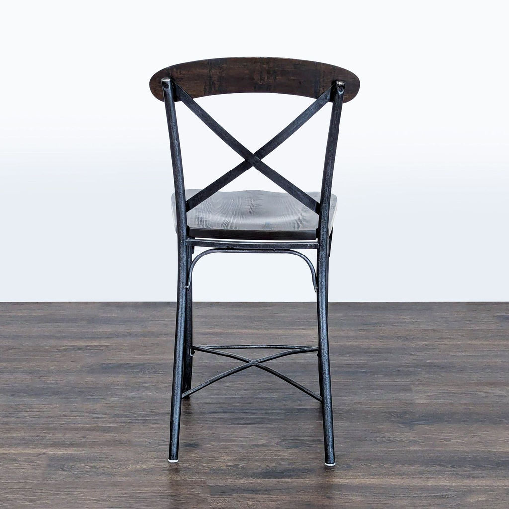 Standard Furniture Distressed Cross Back Bar Stool