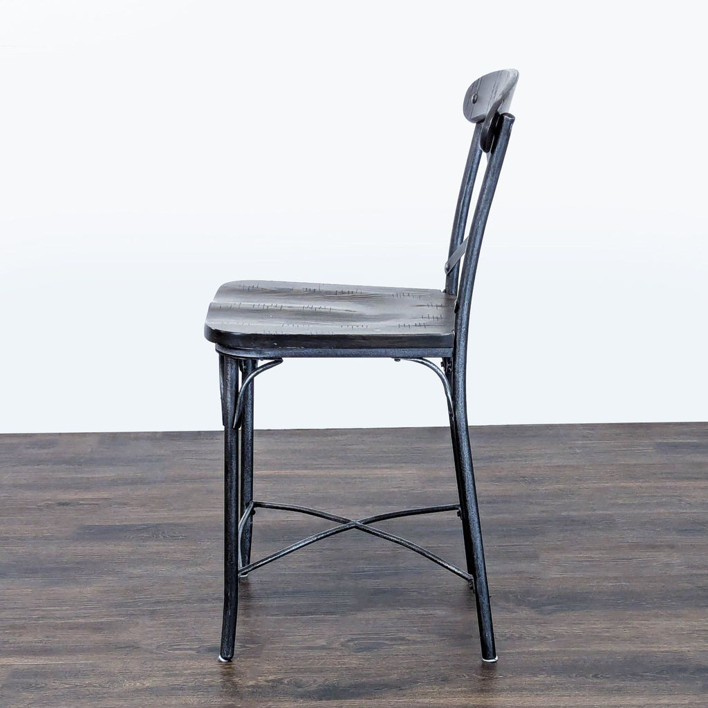 Standard Furniture Distressed Cross Back Bar Stool