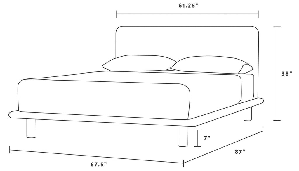 The Citizenry Ravi Minimalist Queen Size  Oak Bed Frame in Light Oak