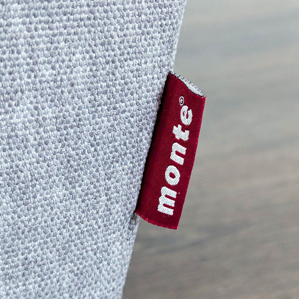 Monte Como Modern Gray Lounge Chair with Wooden Glider Base