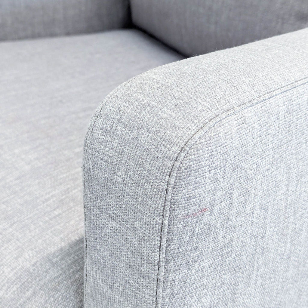 Monte Como Modern Gray Lounge Chair with Wooden Glider Base