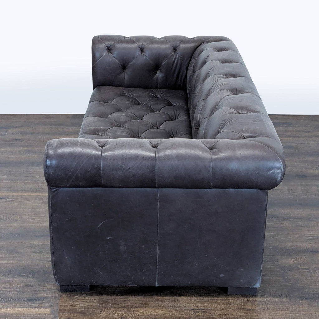 Restoration Hardware Chesterfield 3-Seat Tufted Leather Sofa  - Accepted Offer (22.06% discount)