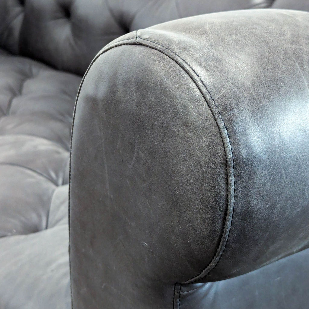 Restoration Hardware Chesterfield 3-Seat Tufted Leather Sofa