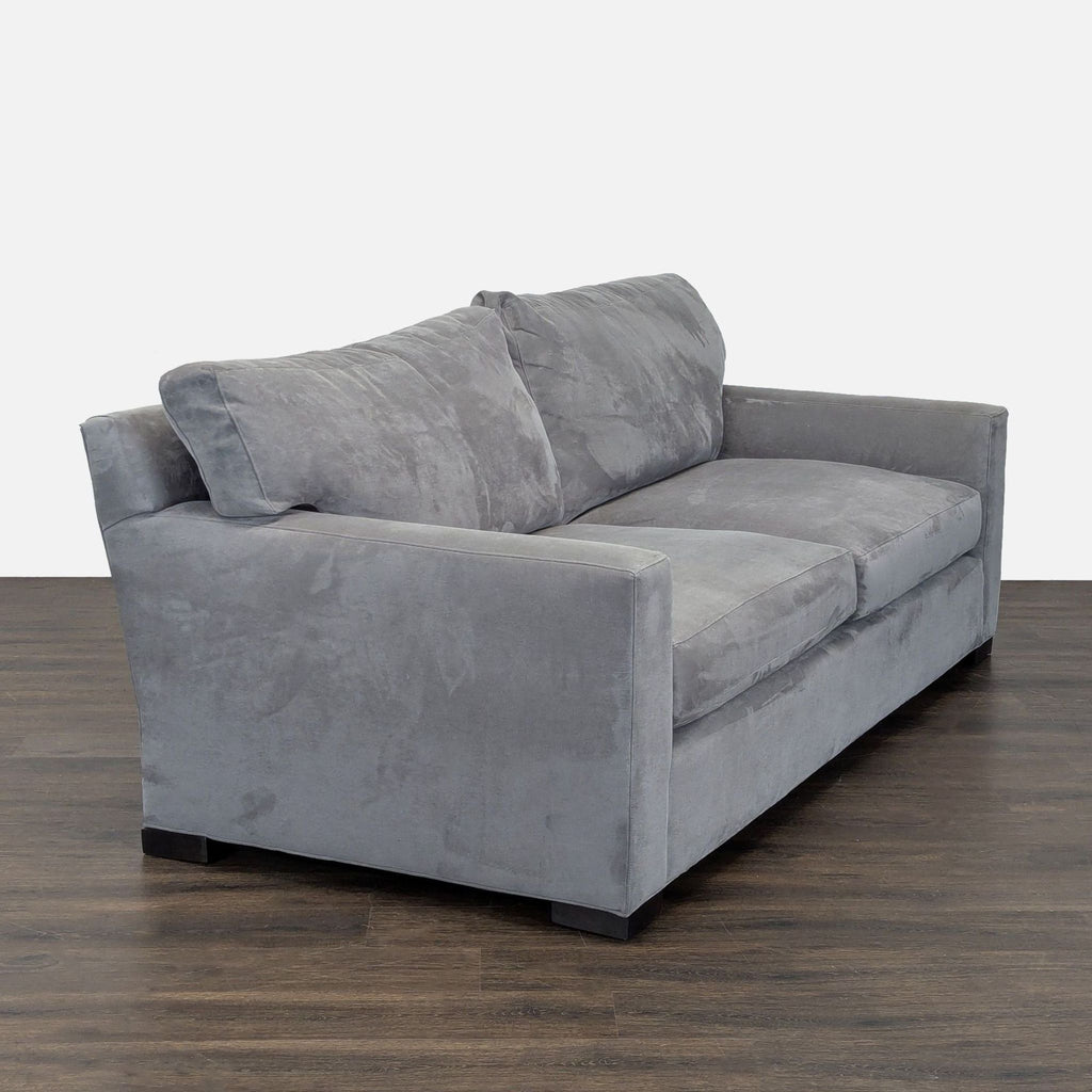 Crate and Barrel 3-Seat Modern Gray Sofa