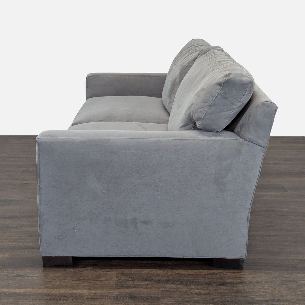 Crate and Barrel 3-Seat Modern Gray Sofa