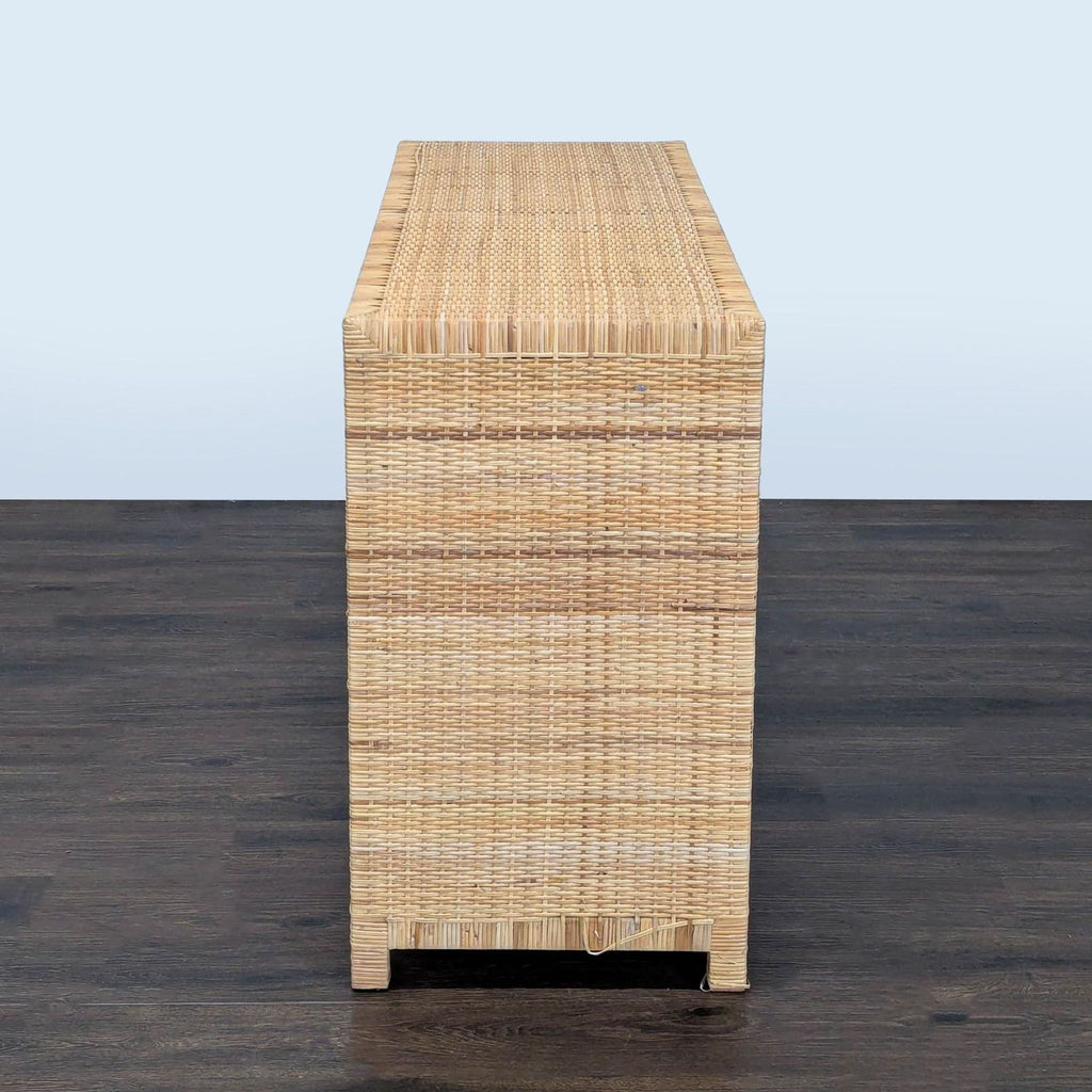 Pottery Barn Cala 6-Drawer Woven Rattan Dresser - Natural Finish