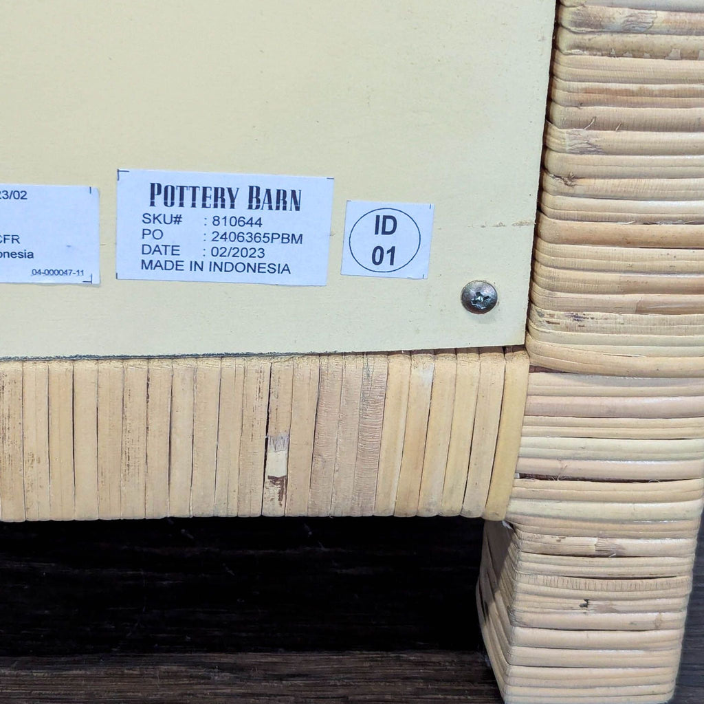 Pottery Barn Cala 6-Drawer Woven Rattan Dresser - Natural Finish