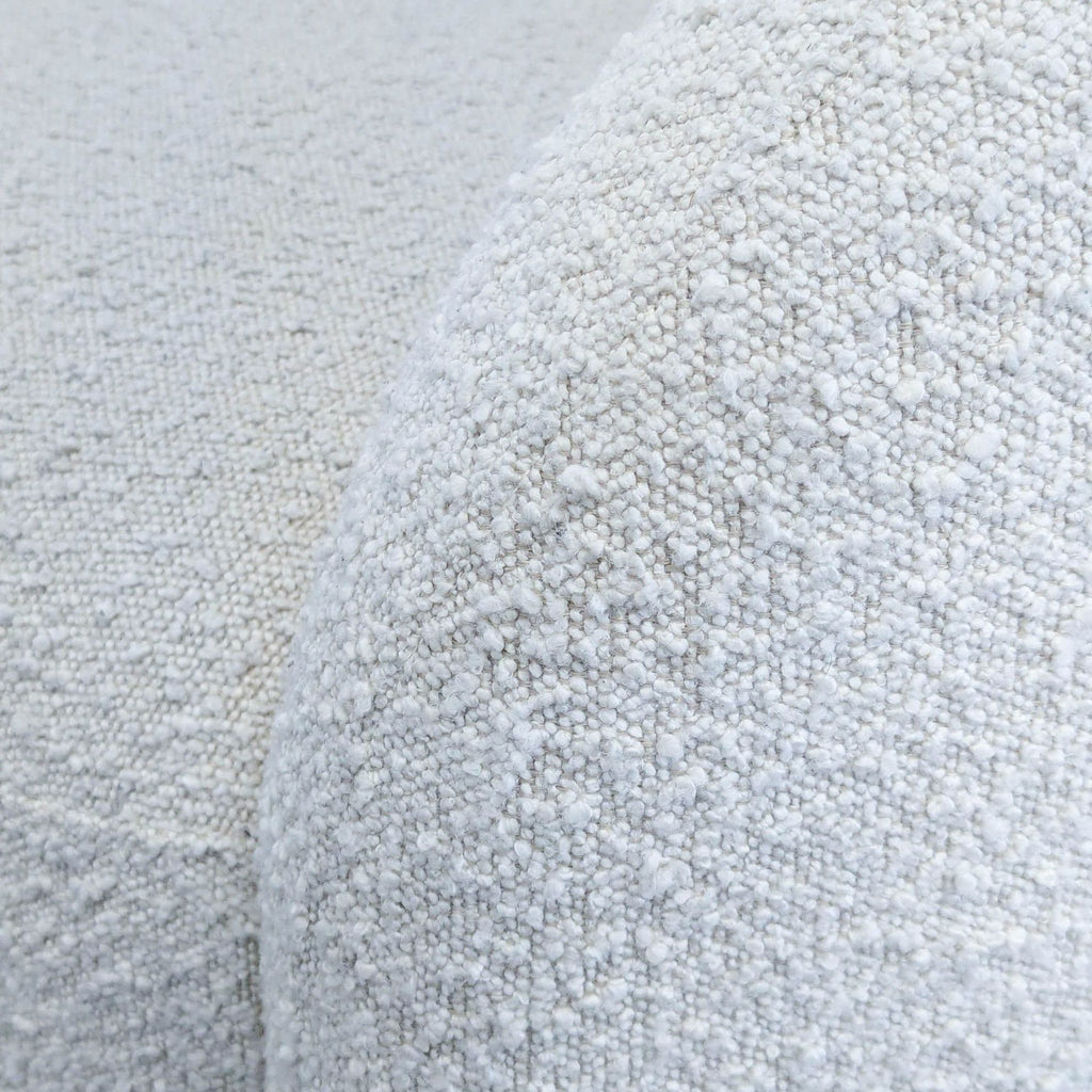 Eichholtz Brice White Bouclé Swivel Chair with Brass Base