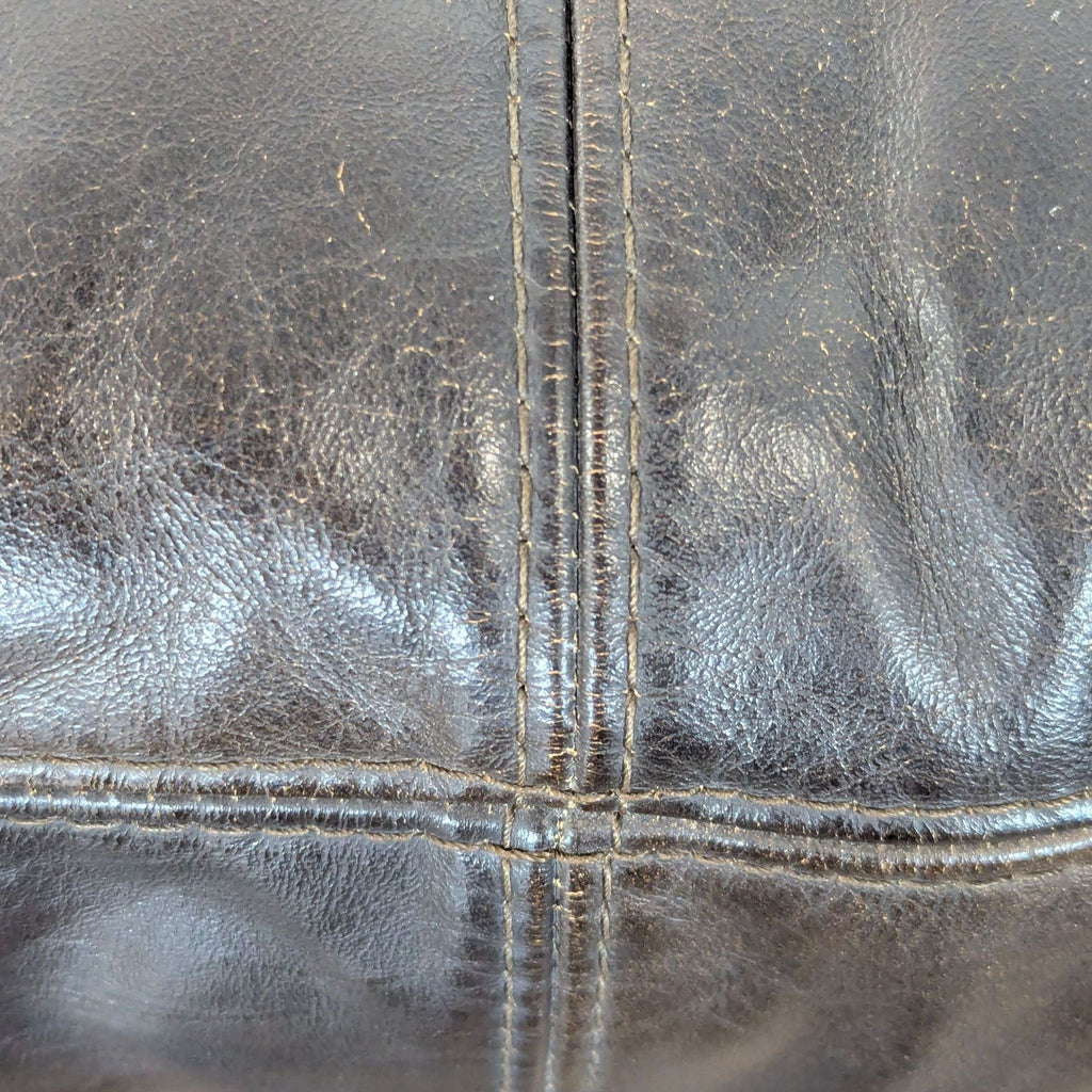 Restoration Hardware Maxwell Leather Sectional Sofa in Dark Brown