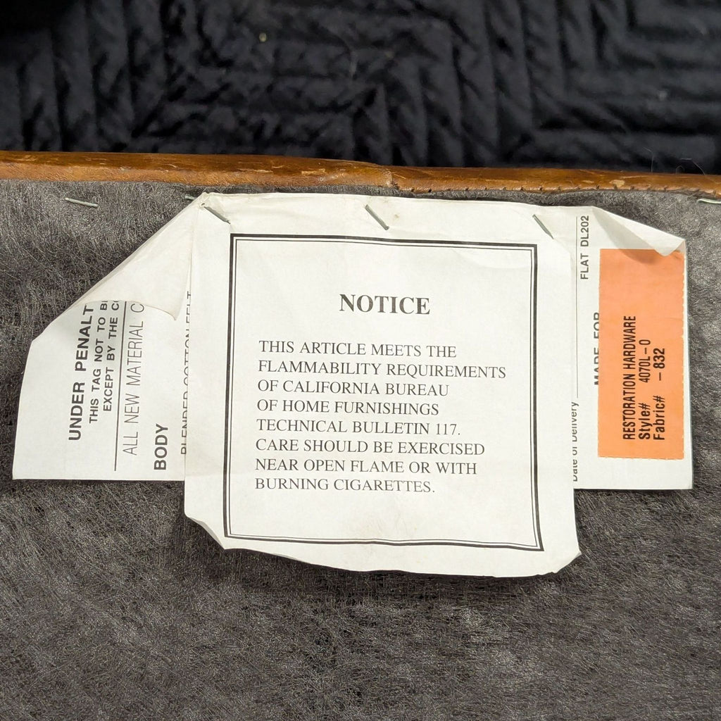 Restoration Hardware Leather Ottoman Cube