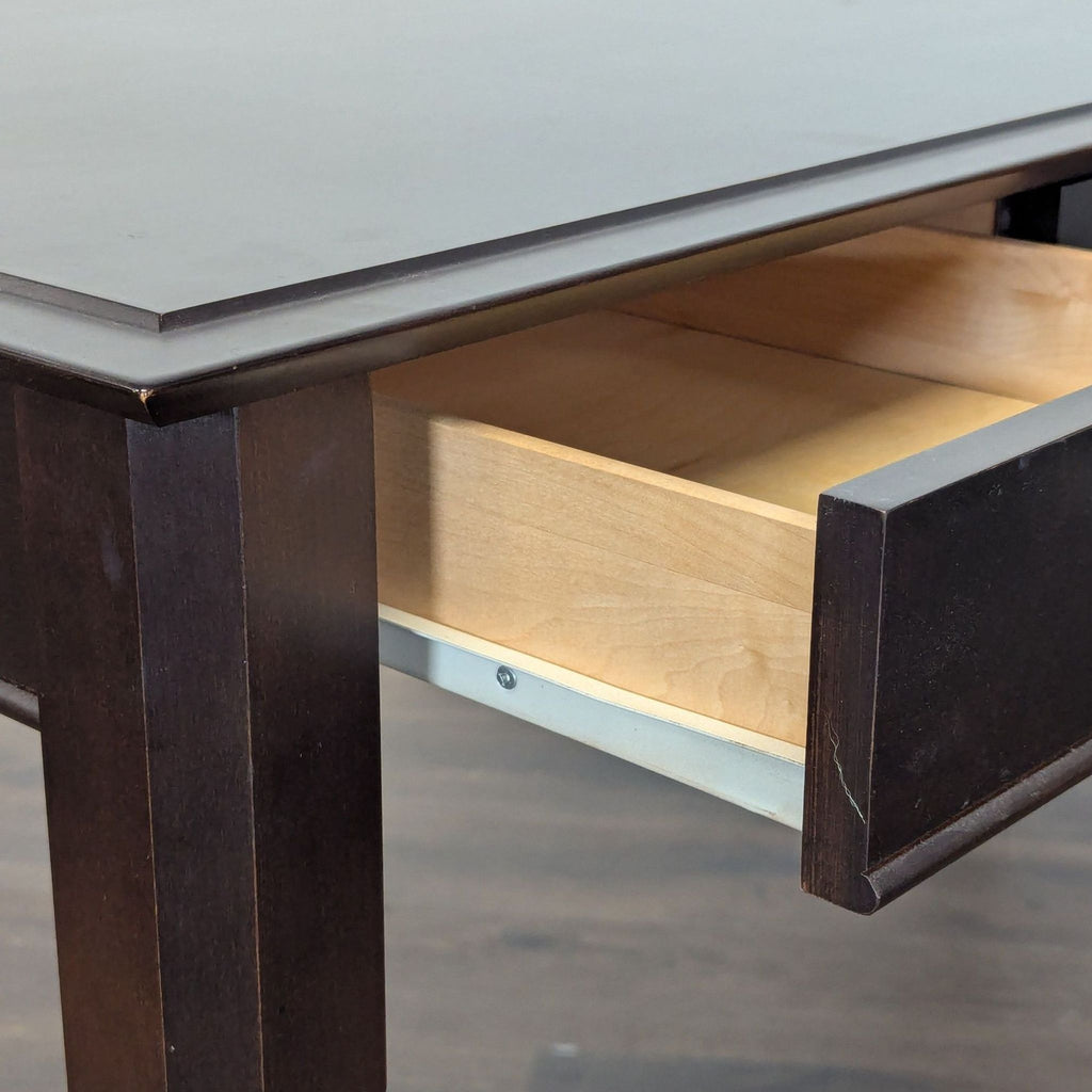 Baronet Dark Wood Desk with Two Drawers