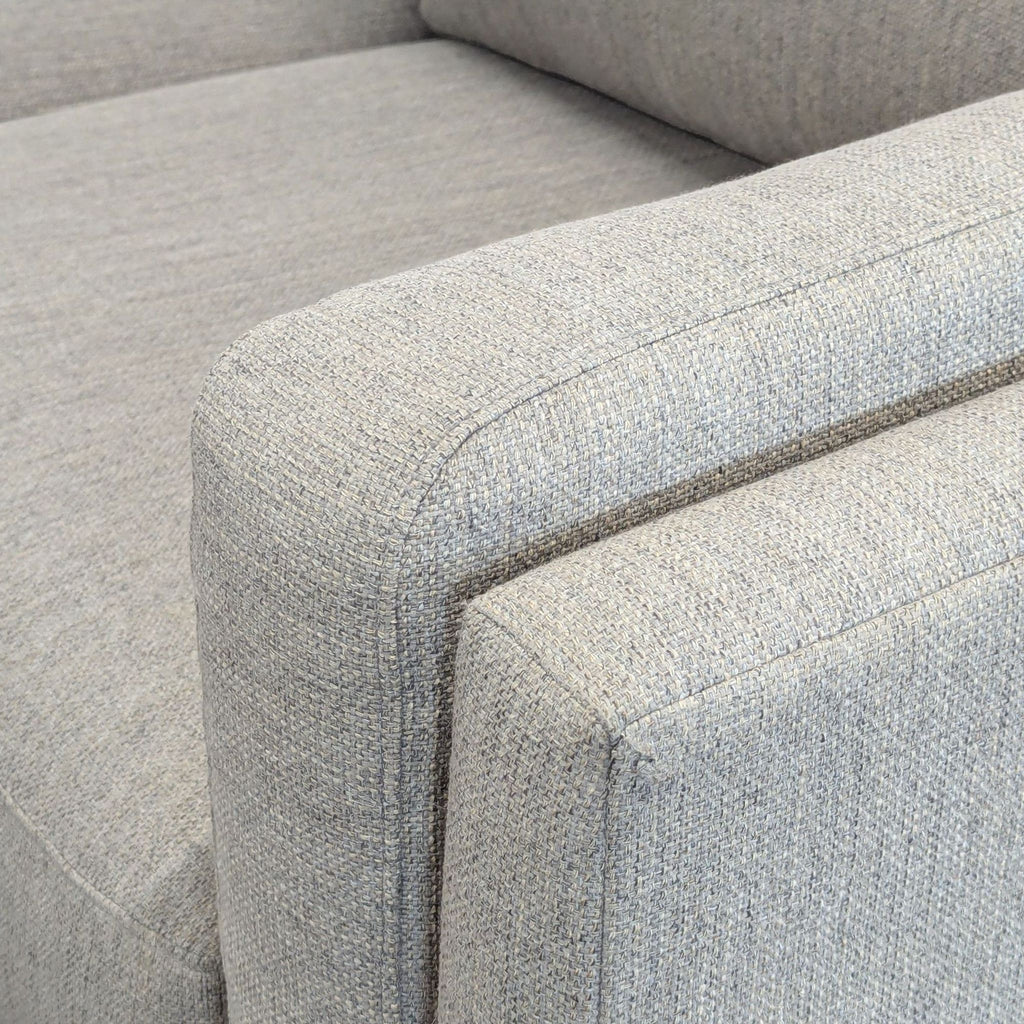 Room and Board Cade Gray Modern Loveseat with Clean Lines