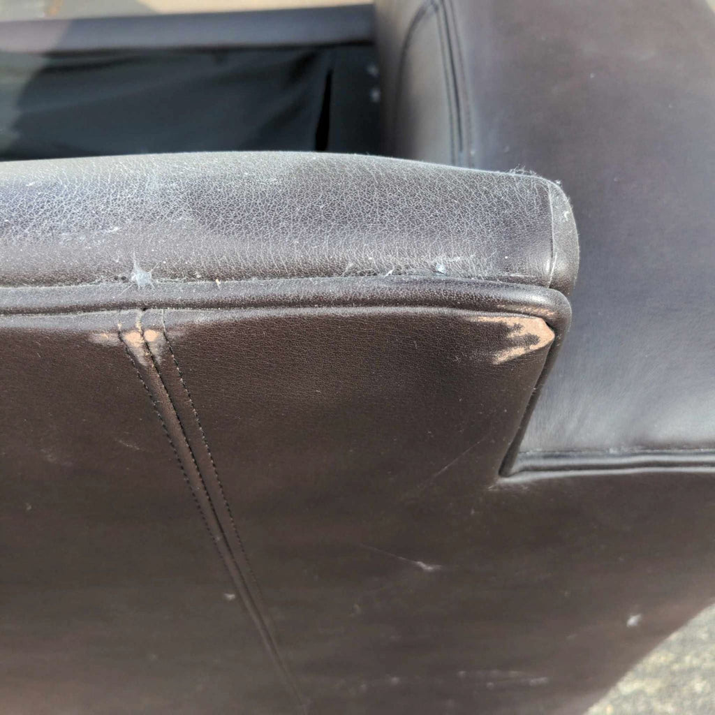 Room & Board Metro Dark Brown Leather Sleeper Sofa