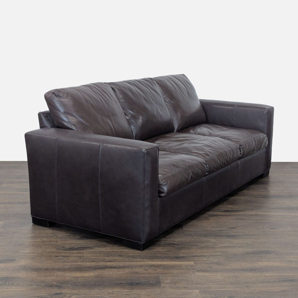 Room & Board Metro Dark Brown Leather Sleeper Sofa