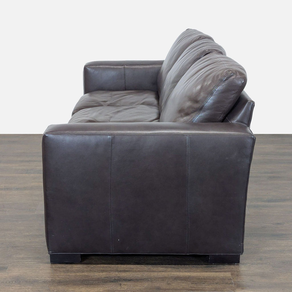 Room & Board Metro Dark Brown Leather Sleeper Sofa