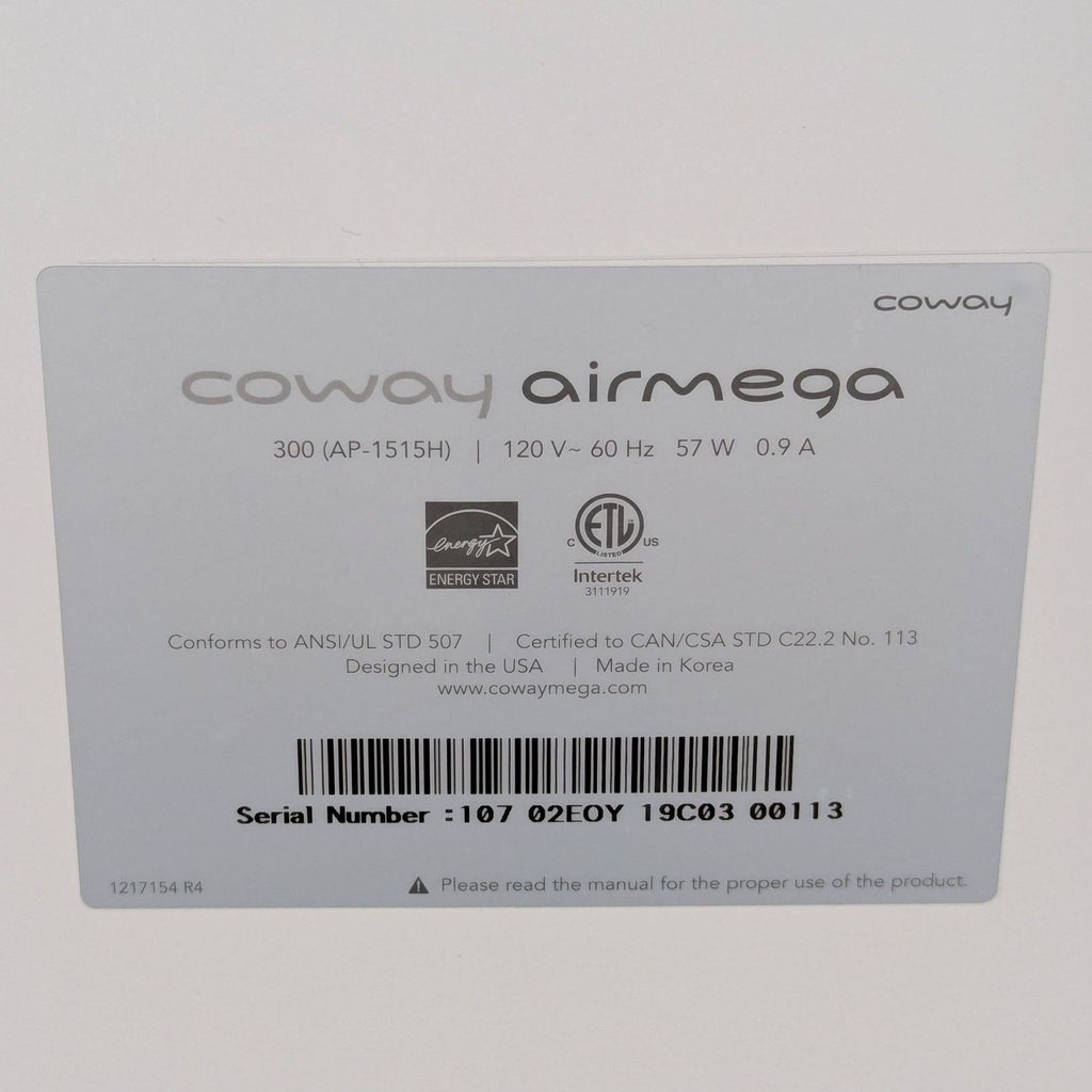 Coway Airmega Air Purifier - Modern Small Appliance for Clean Air
