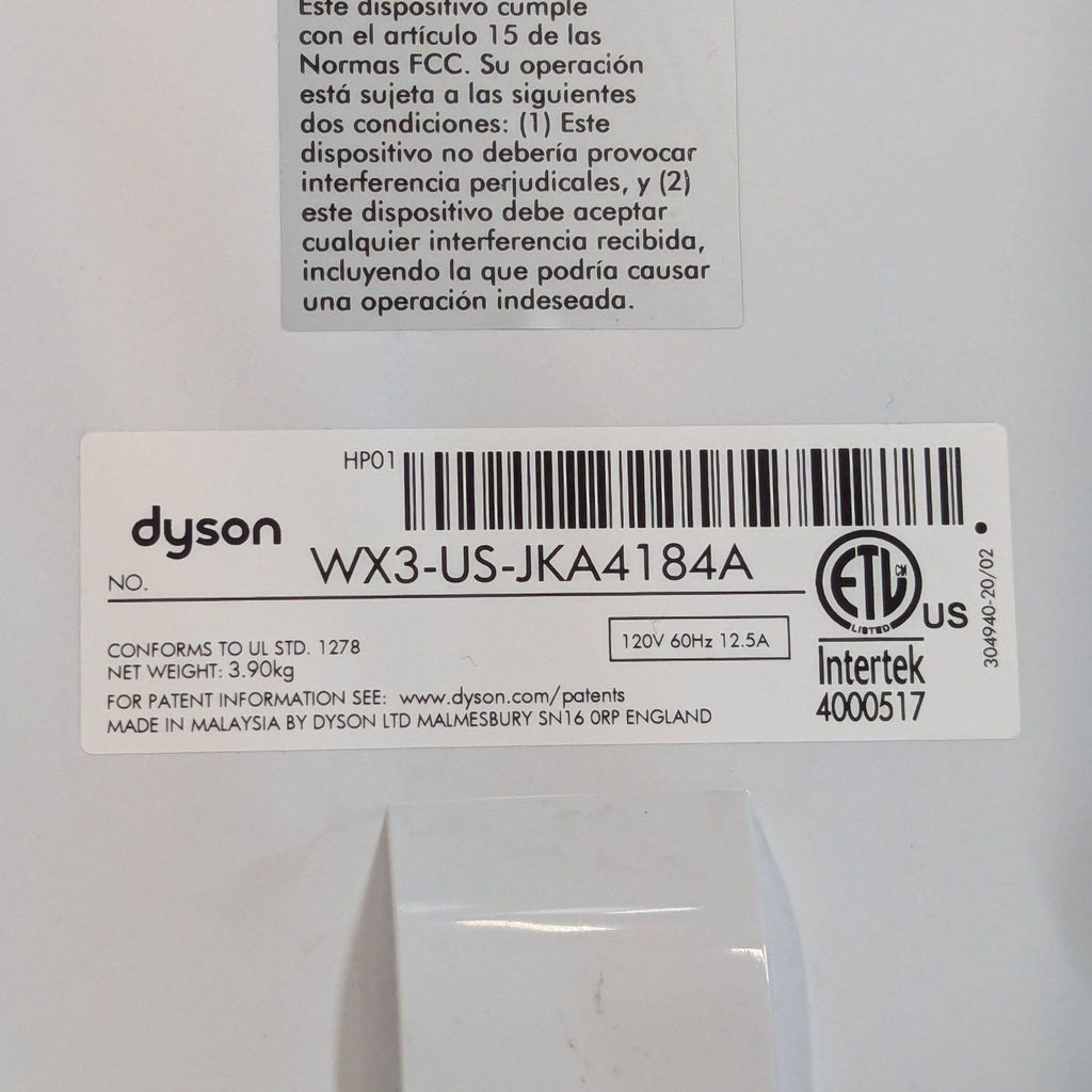 Dyson Pure Hot+Cool Air Purifier and Heater, White/Silver