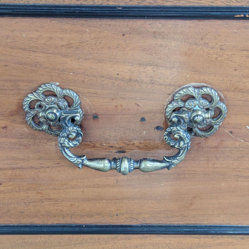 Classic Wooden Secretary Desk with Glass Display Hutch and Drawers