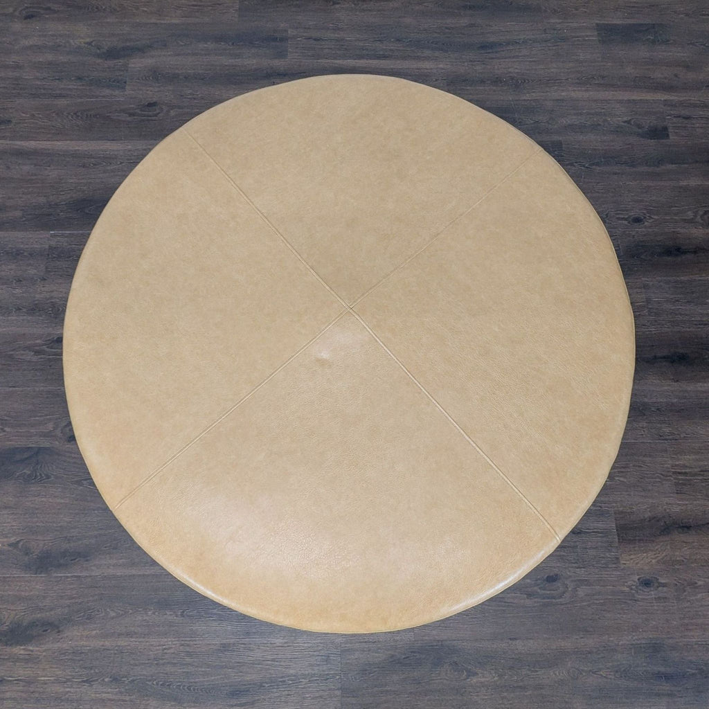 Large Leather Ottoman