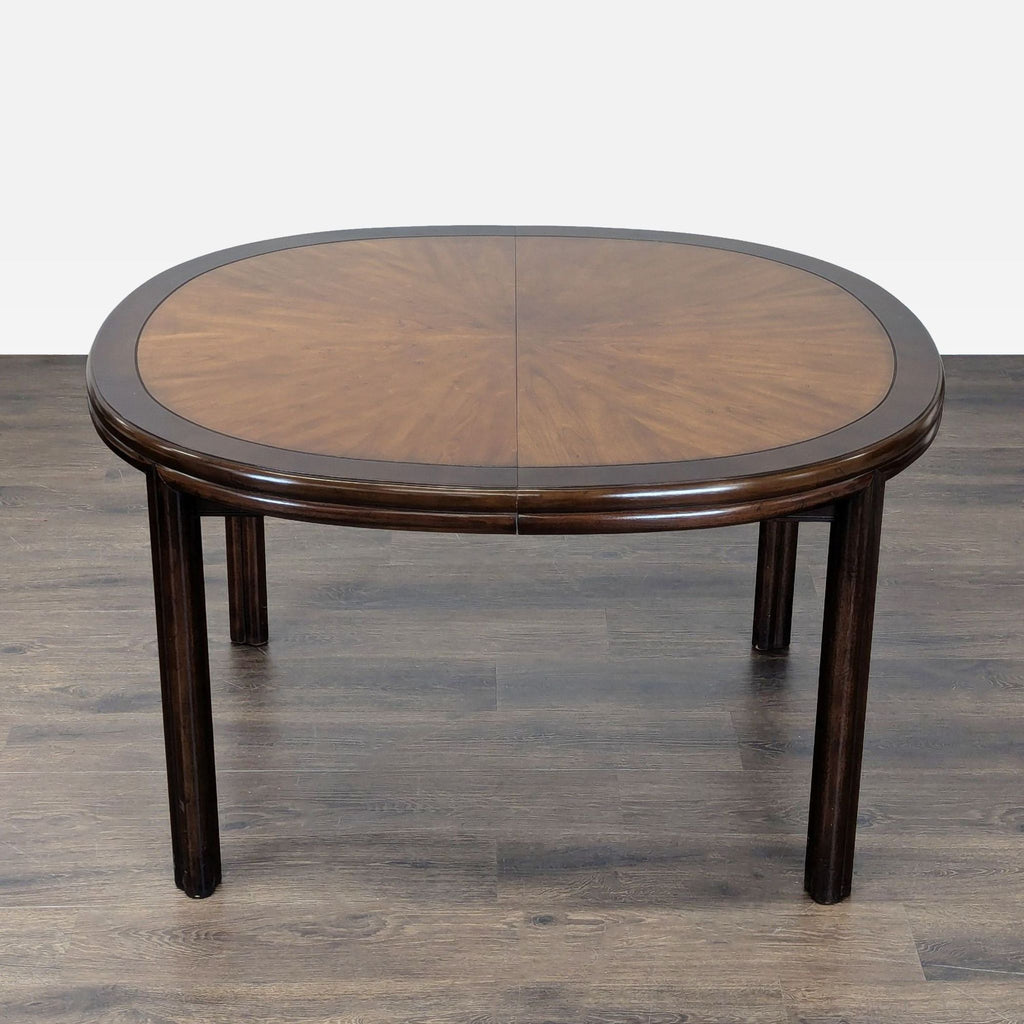 Drexel Chinoiserie Style Oval Dining Table with 8 Chairs