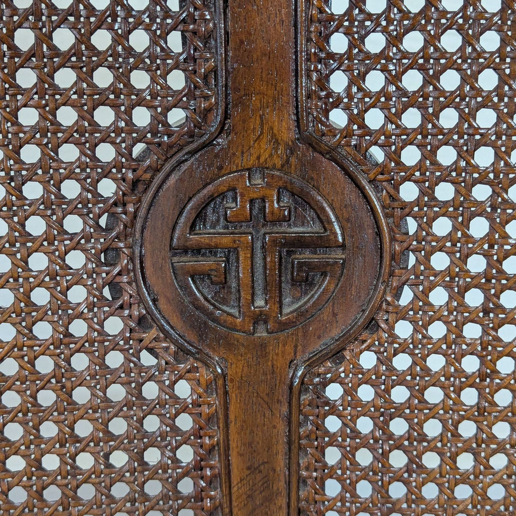 Drexel Chinoiserie Style Oval Dining Table with 8 Chairs