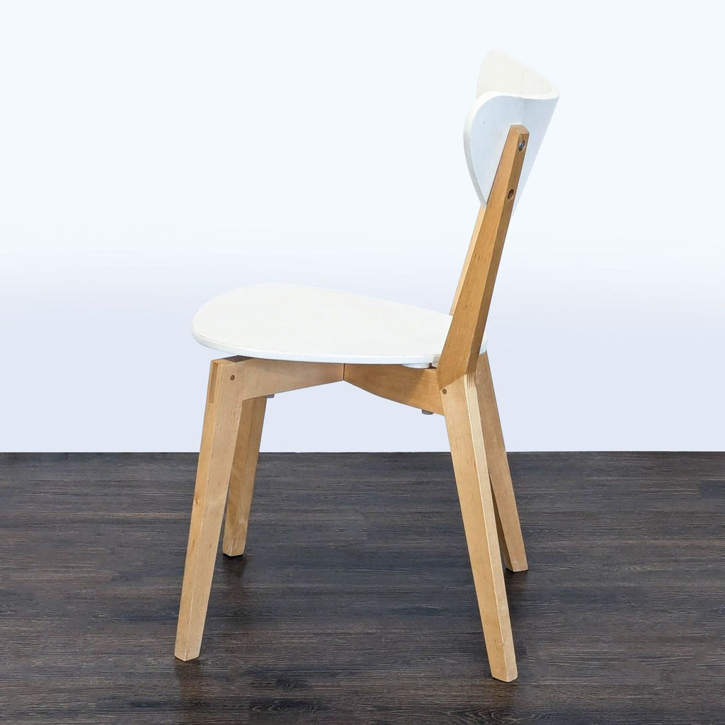 Ikea Nordmyra Modern White and Wood Dining Chair