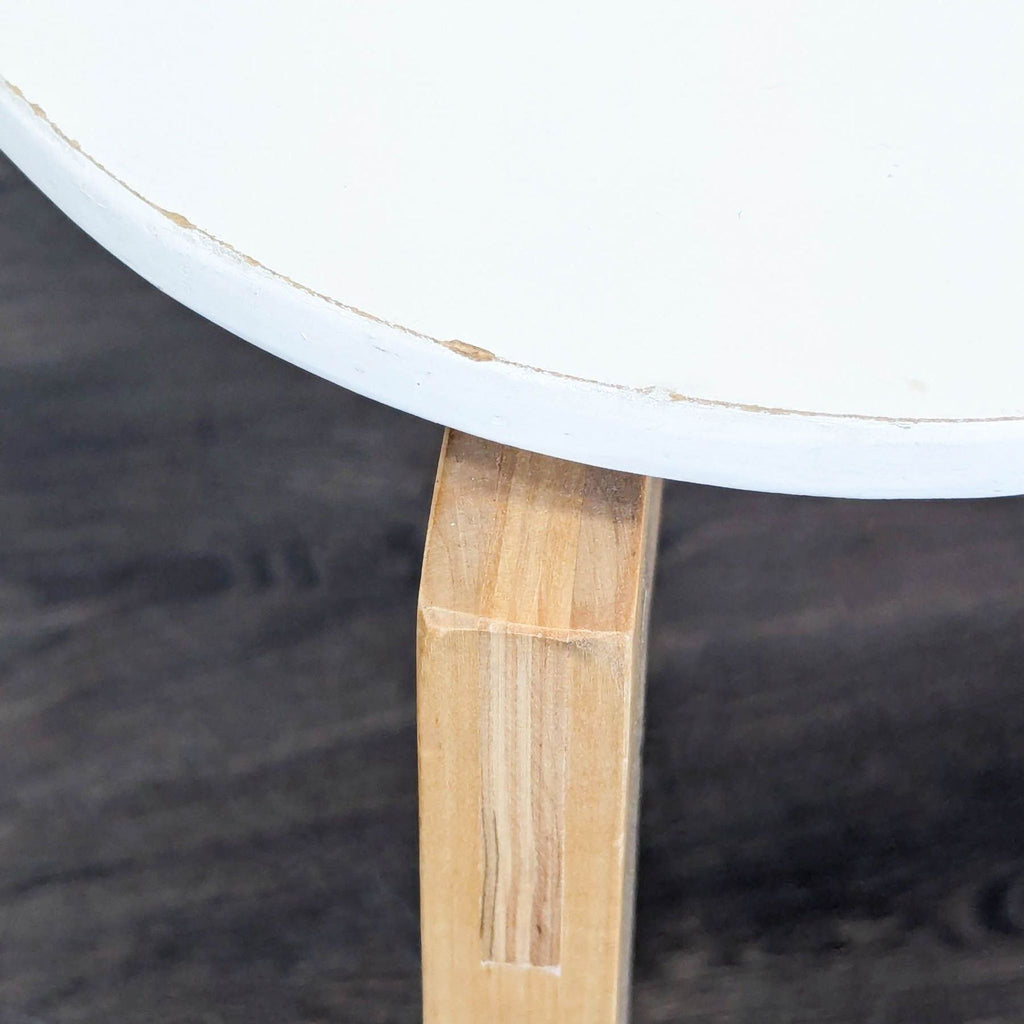 Ikea Nordmyra Modern White and Wood Dining Chair