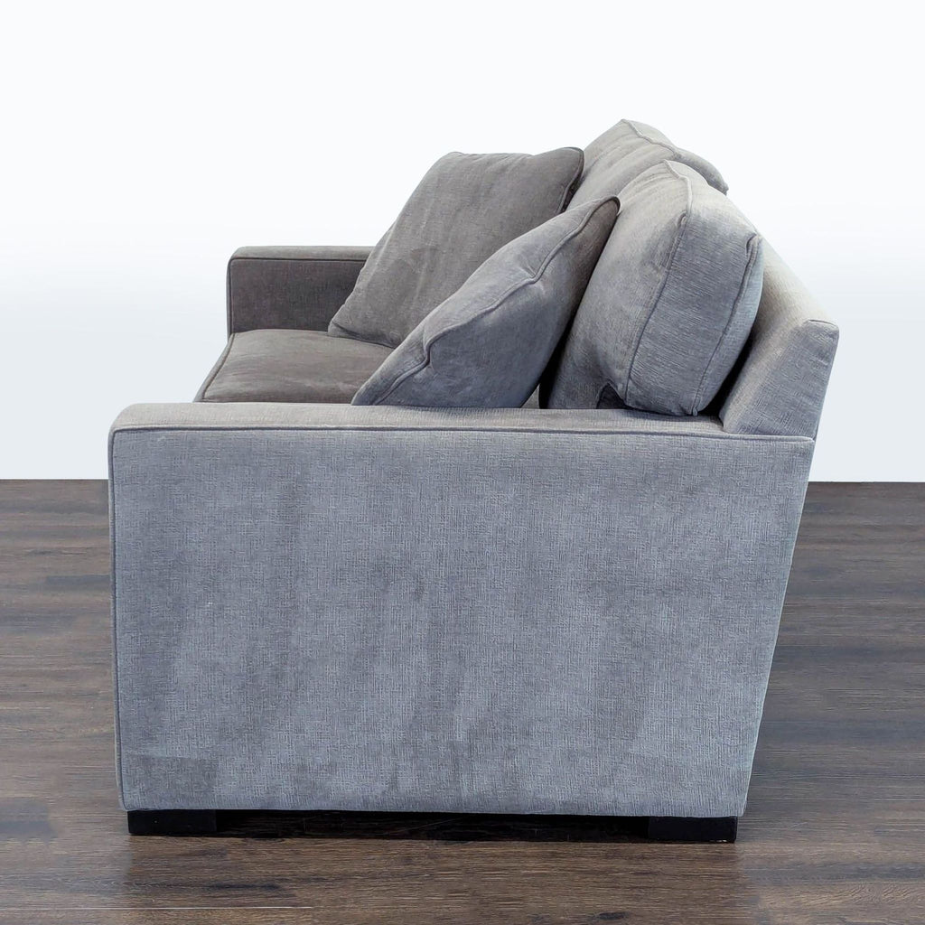 Jonathan Louis Modern Gray Loveseat with Loose Back Cushions