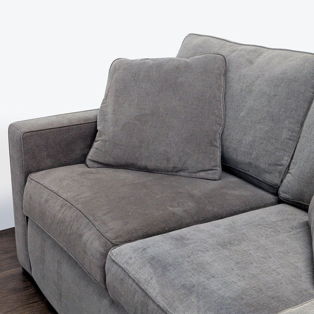 Jonathan Louis Modern Gray Loveseat with Loose Back Cushions