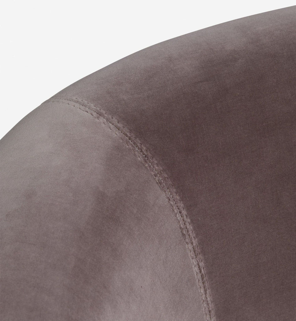 Lulu and Georgia Lowry 3-Seat Modern Velvet Sofa with Wooden Base