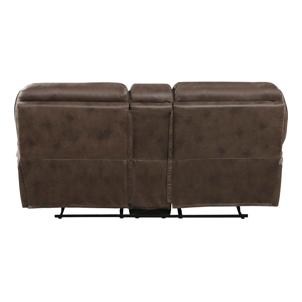 Homeglance Proctor Power Reclining Loveseat Sofa with Center Console and Cup Holders in Brown - Accepted Offer (30.36% discount)