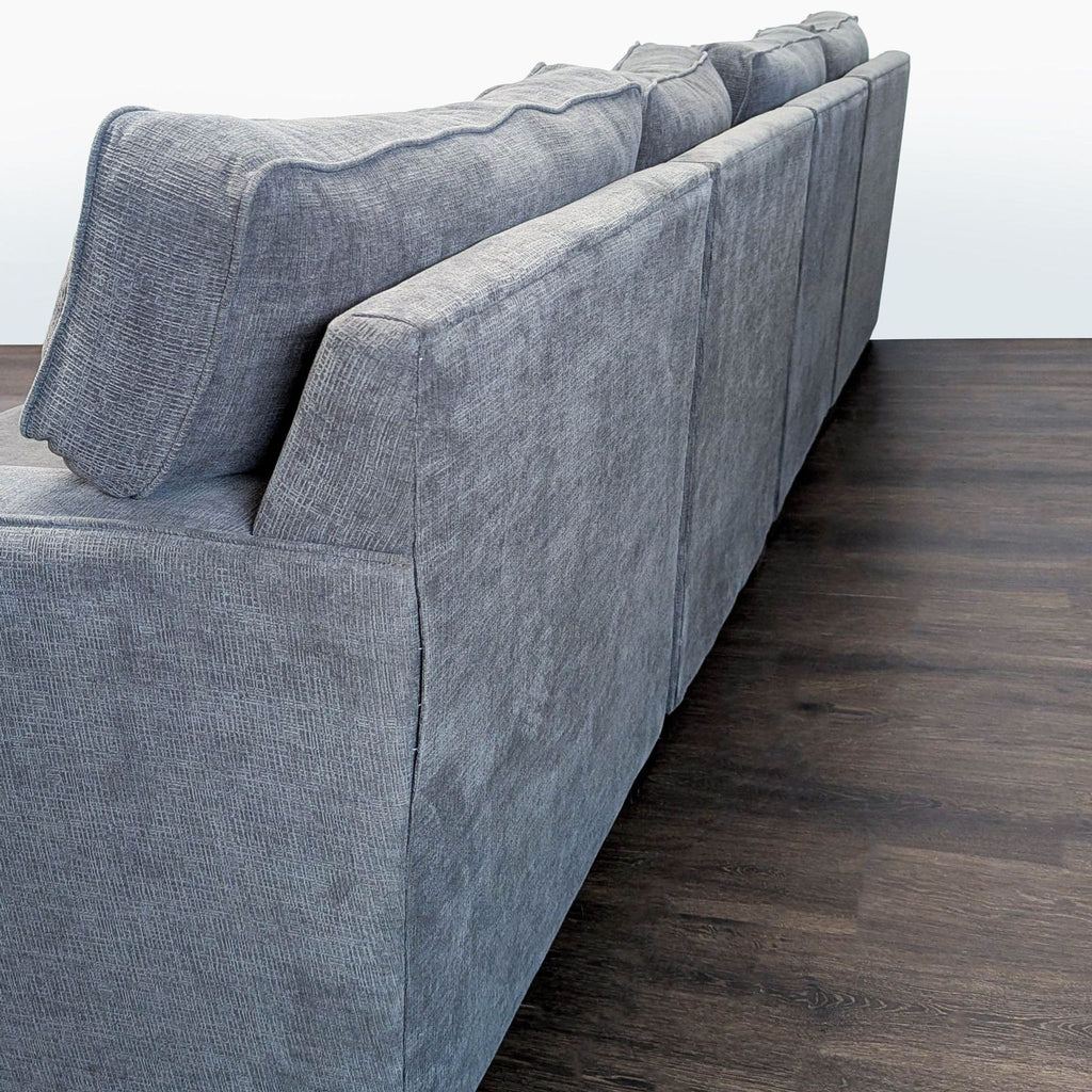 Jonathan Louis Gray Fabric Sectional Sofa with Chaise - Comfortable & Spacious