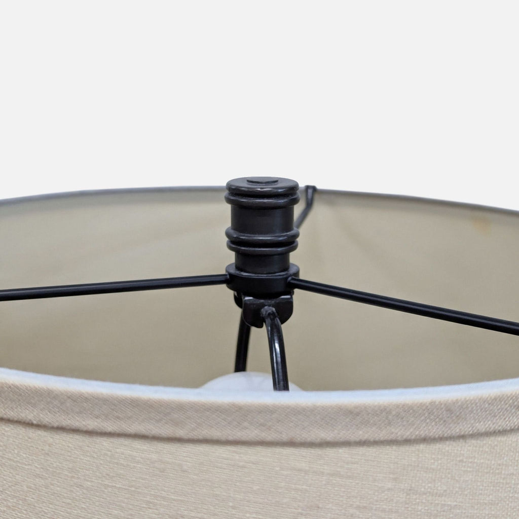 Classic Adjustable Table Lamp with Beige Fabric Shade