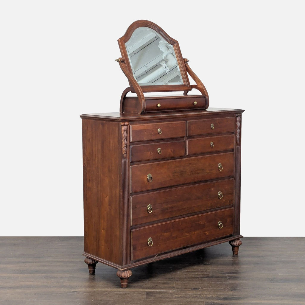 Dresser with mirror (I am pretty sure it's Ethan Allen)